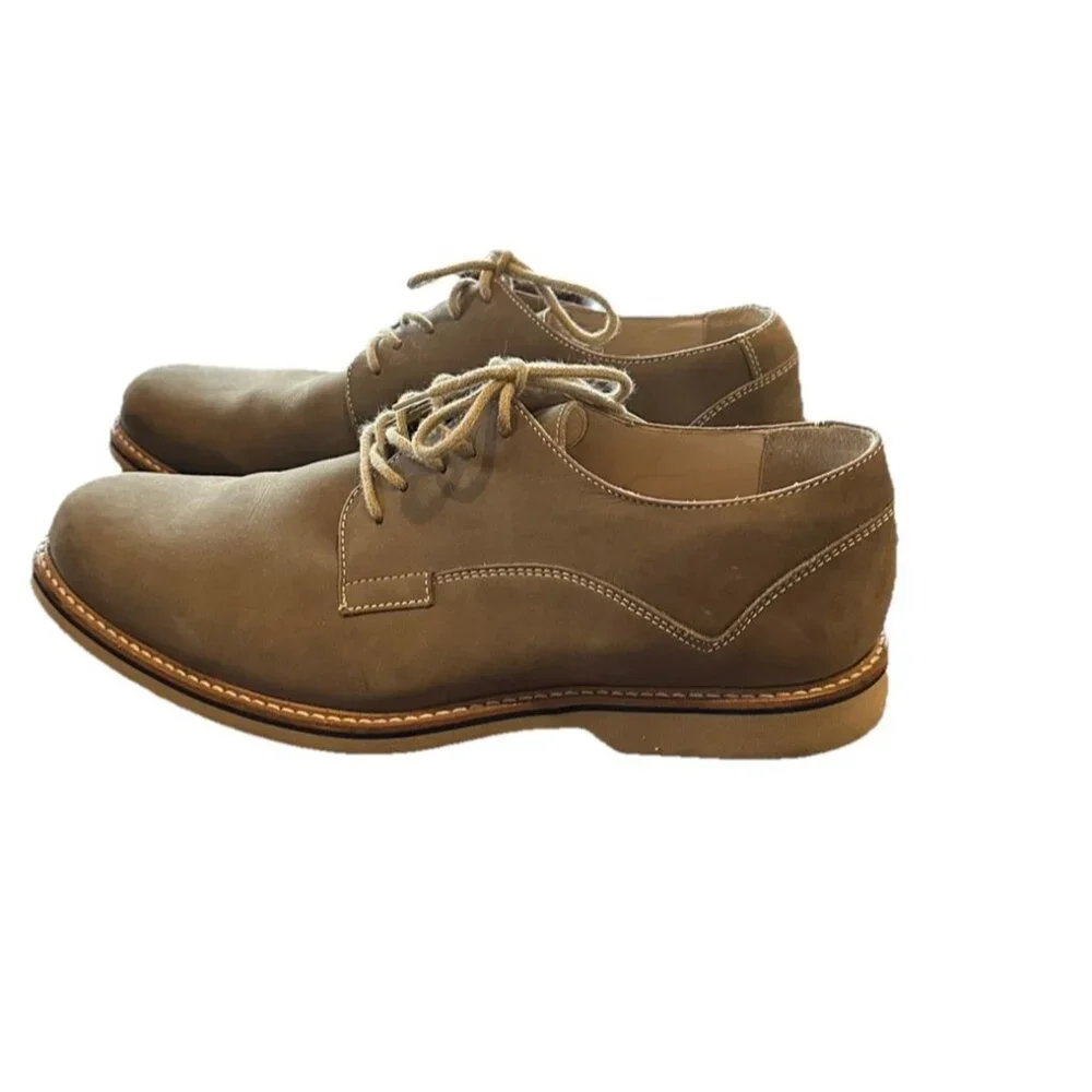 1901 Oxford Casual Shoes M12511 Grey Tan Leather 11.5 Business Made in Brazil